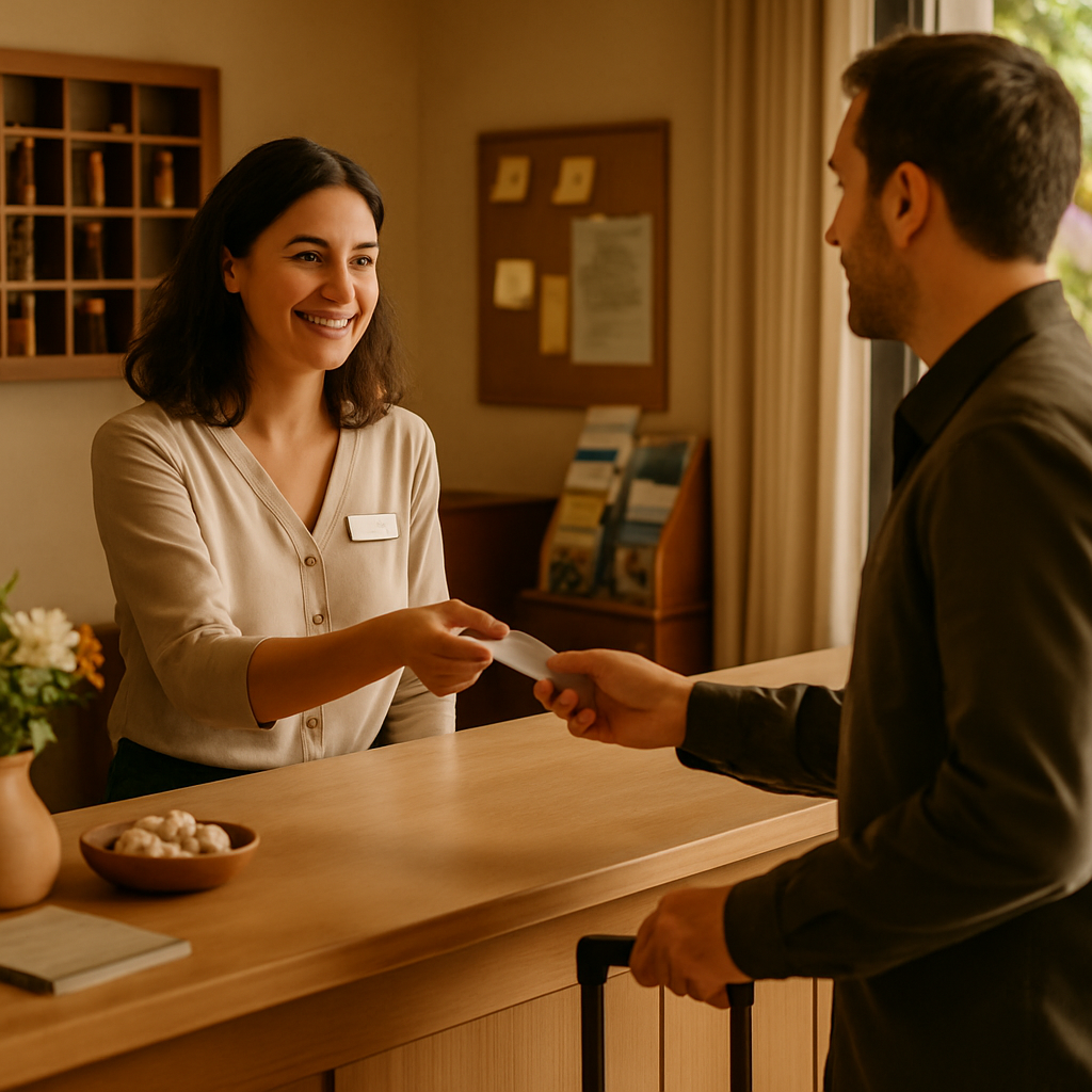 Bahia Guesthouse: Rezeption mit freundlicher Unterstützung